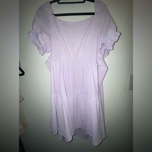 Purple Open Back Dress